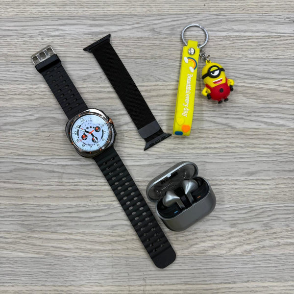 Sam Ultra Smart Watch + Buds 3 Pro + Metal Strap + Keychain | (6 months warranty)